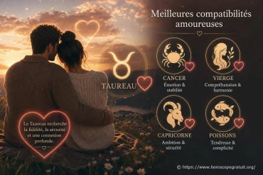 Compatibilité amoureuse du Taureau : avec quels signes s’accorde-t-il le mieux ?