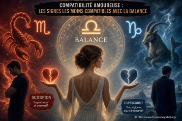 Compatibilité amoureuse : quels sont les signes les moins compatibles avec la Balance ?