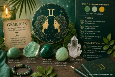 Les pierres et couleurs porte-bonheur du Gémeaux : vertus et conseils d’utilisation