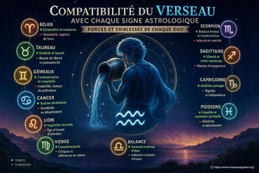 Compatibilité du Verseau avec chaque signe astrologique : forces et faiblesses