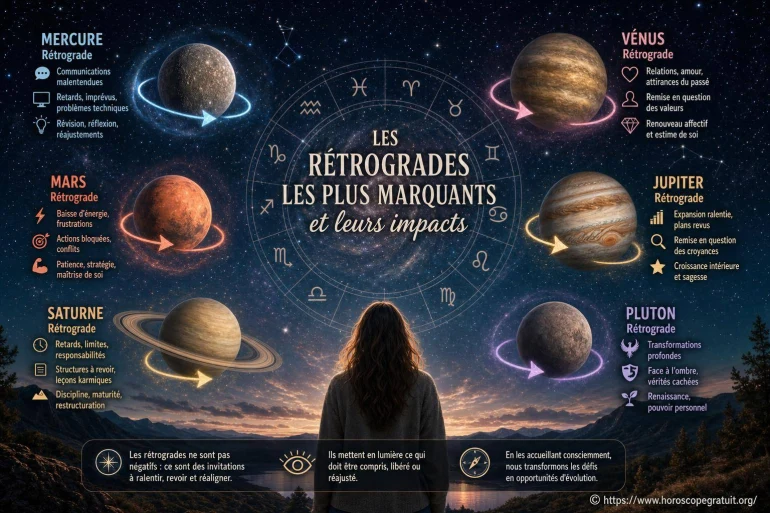 Les rétrogrades les plus marquants et leurs impacts sur votre vie